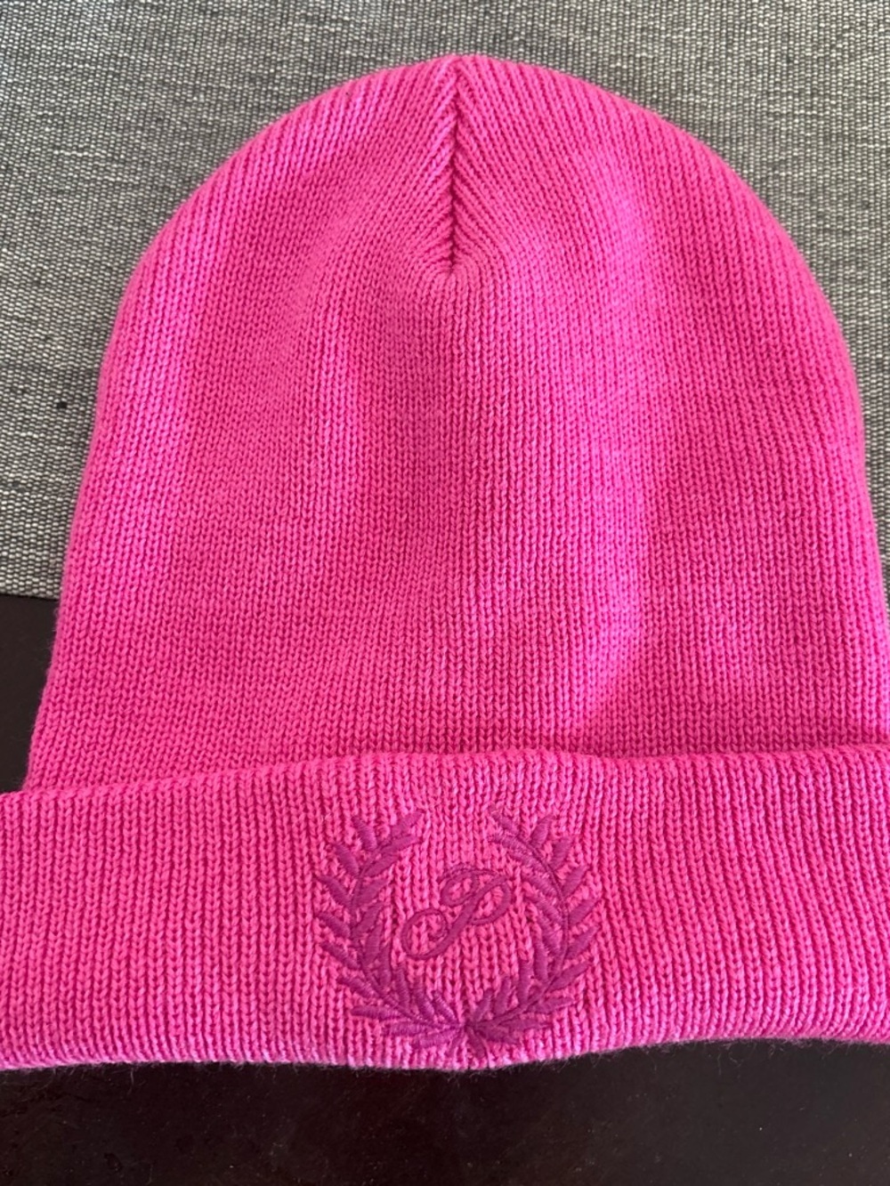 PINK Victoria's Secret Hot Pink Knit Beanie